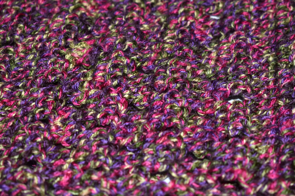 Pink, purple and green scarf by homeschoolmom