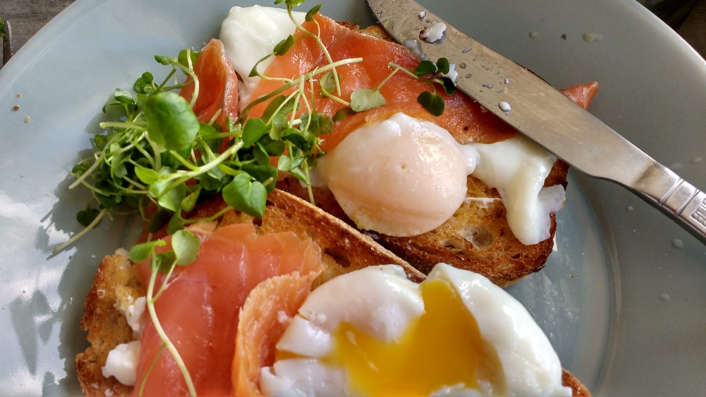 An Eggcellent Breakfast (with pea shoots) by 30pics4jackiesdiamond