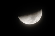 29th Feb 2020 - Hazy half moon