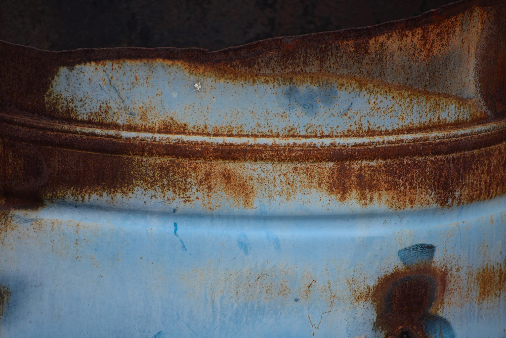 Rust and Blue Burn Barrel - Rainbow2020 by bjywamer