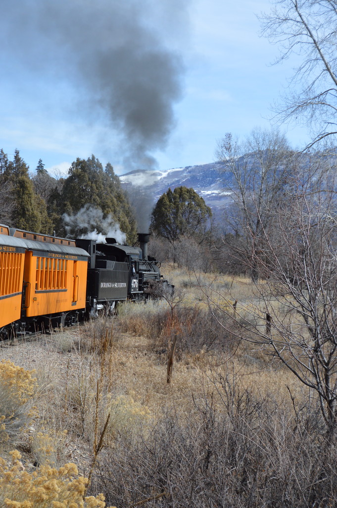 Steam Engine Train Leaving Durango, Colorado by bigdad