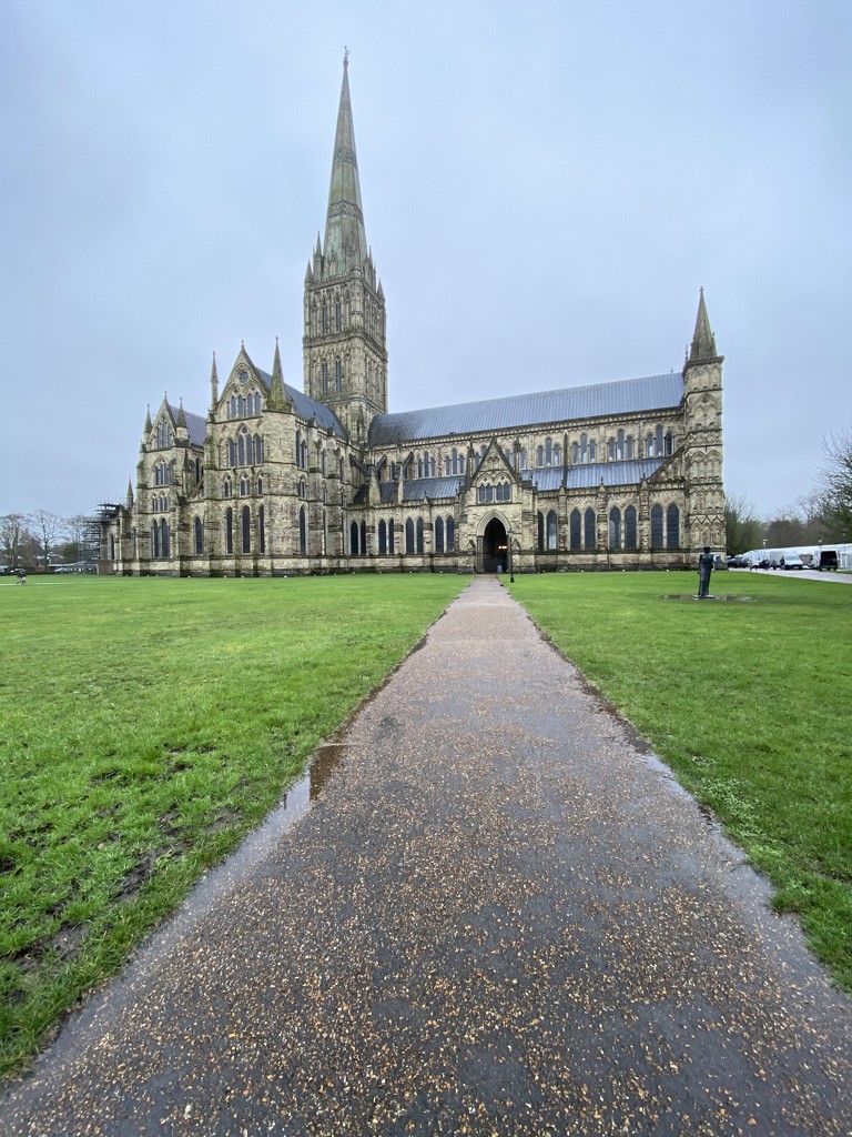 Salisbury Cathedral - another rainy stormy day    by judithmullineux