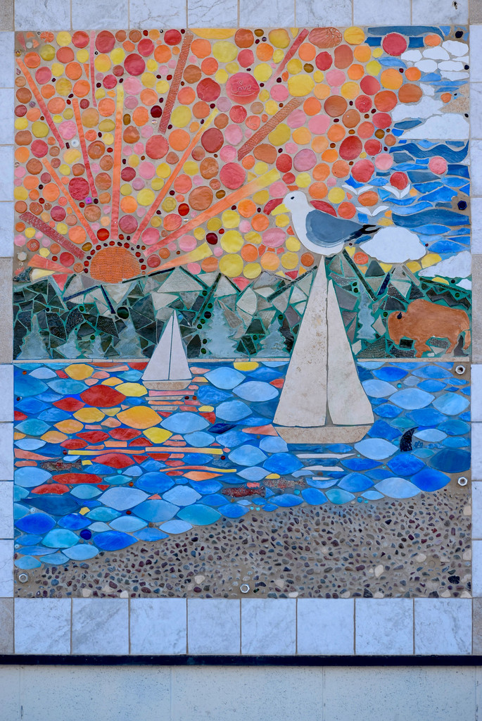 Mosaic #2 At A Waterside Park In Polson by bjywamer