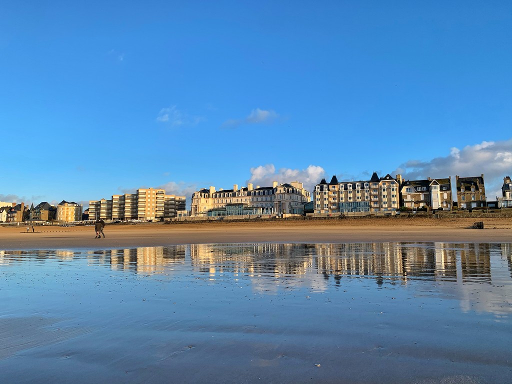 Saint Malo from the beach.  by cocobella
