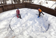 20th Mar 2020 - Shovelling out the trampoline pit