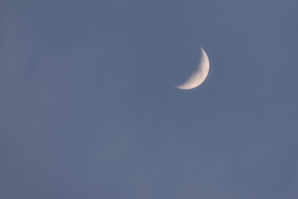 Late Afternoon Moon by bjywamer