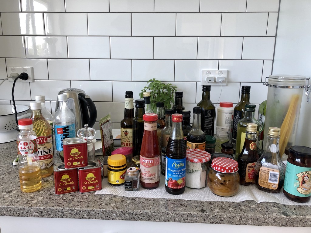 Pantry cleaning phase one condiments shelf by brigette