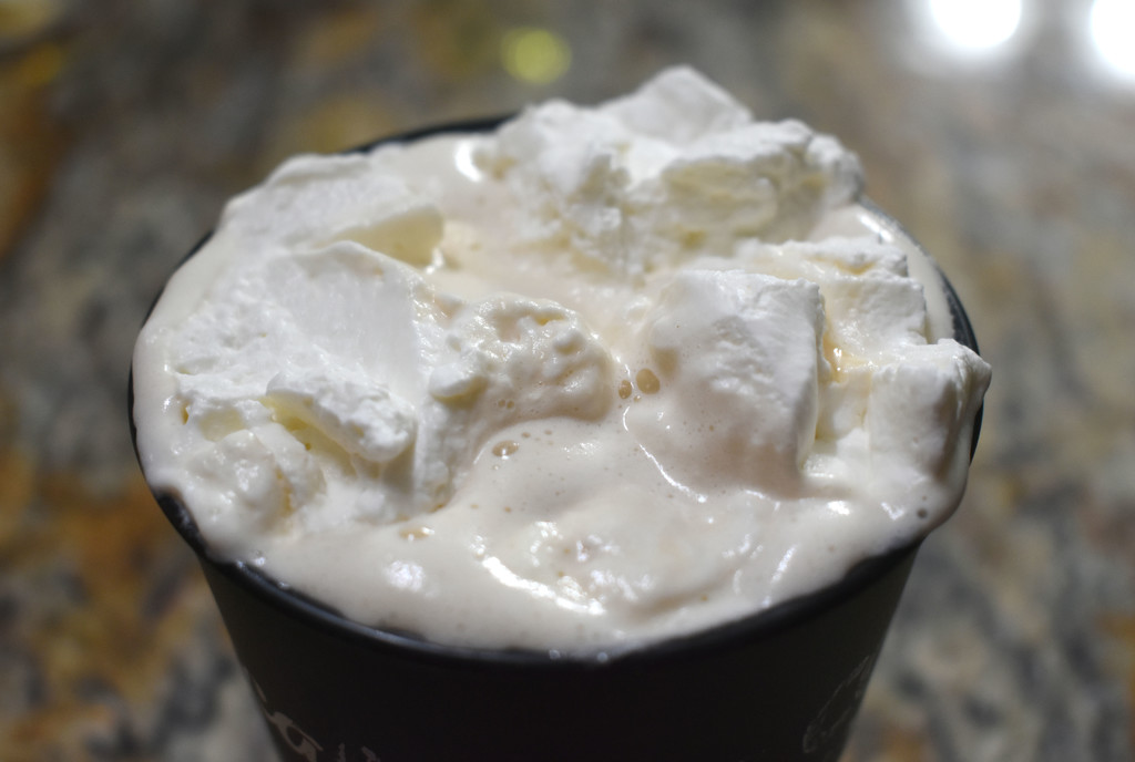 Coffie with fresh whipped cream by homeschoolmom