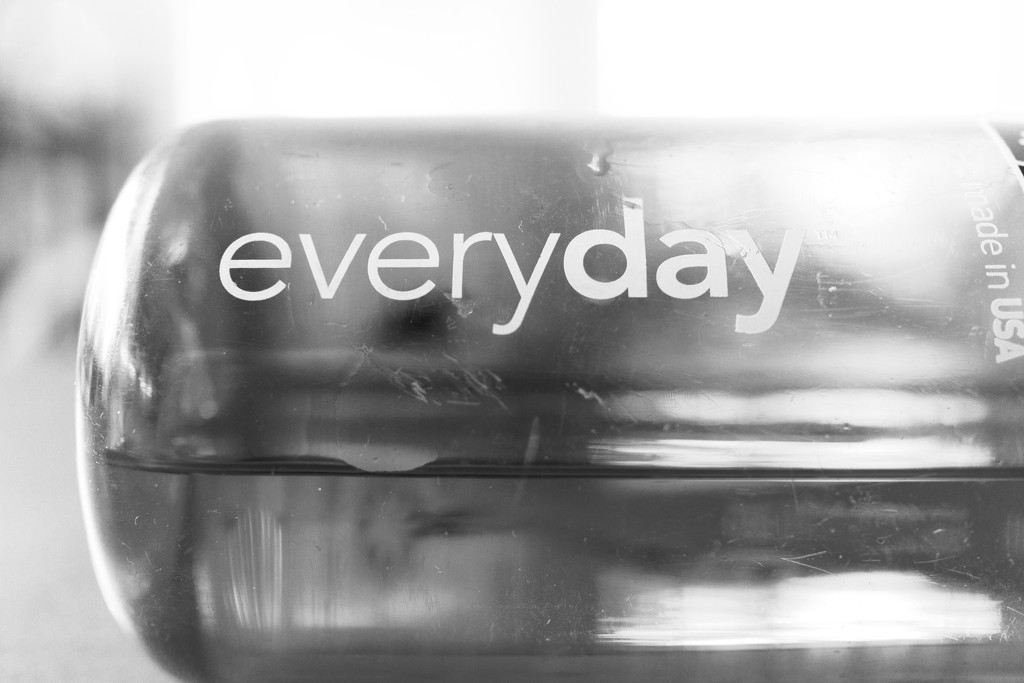 Water bottle: half-empty, half-full by cristinaledesma33