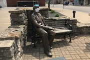 15th Apr 2020 - Staying safe on his downtown bench