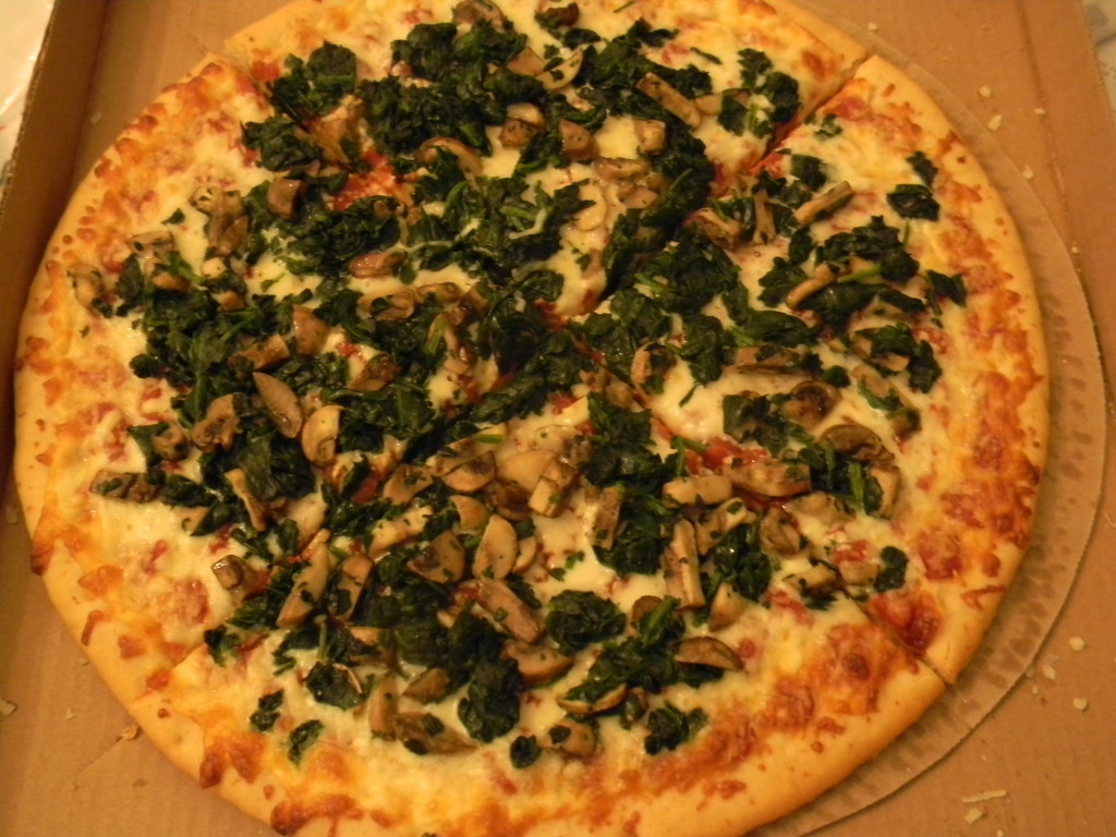 Spinach and Mushroom Pizza  by sfeldphotos