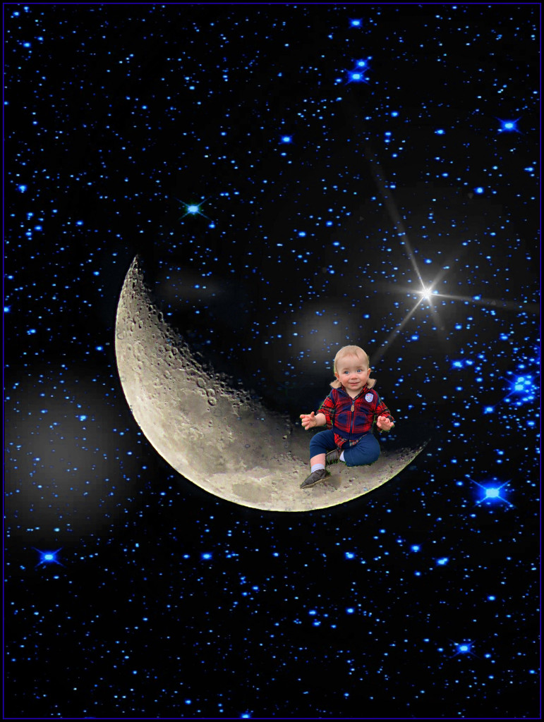 Charlie on the Moon  by olivetreeann