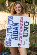 2nd May 2020 - Last Day of High School with the Yard Sign (Naked Sign Pic haha)