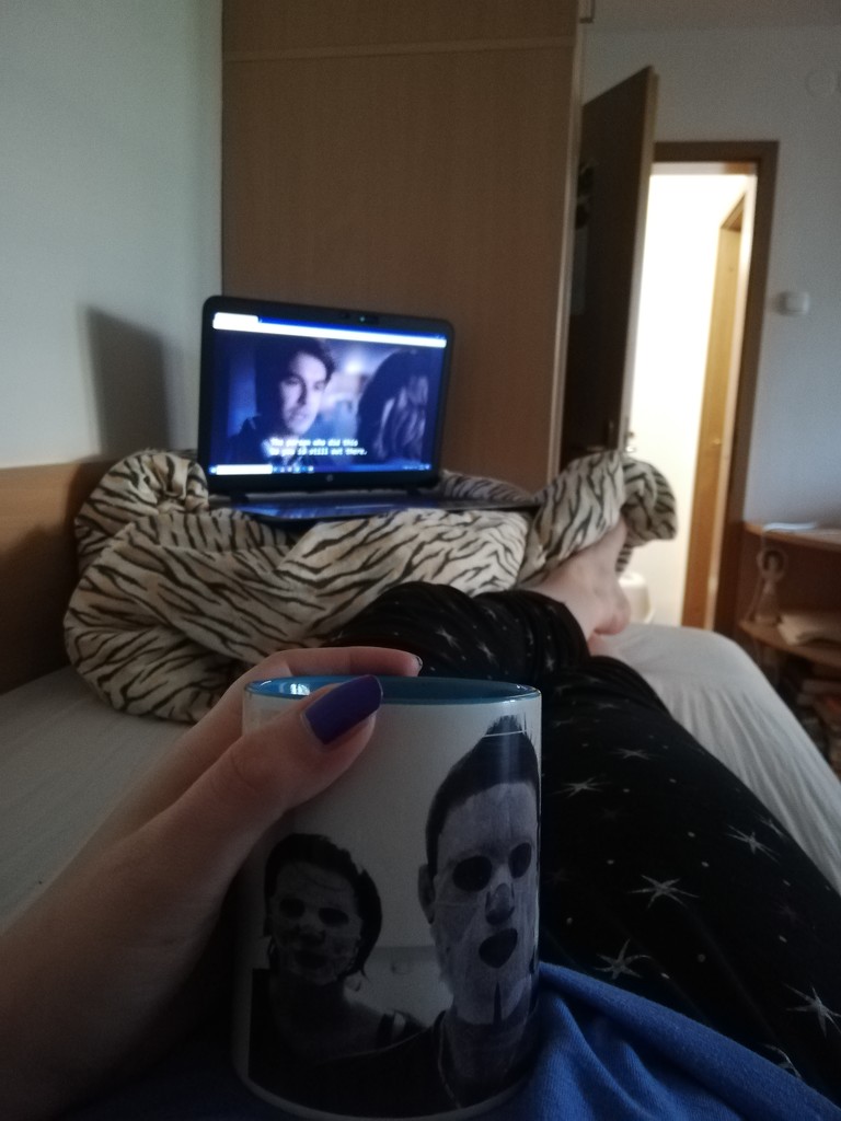 Watching netflix and drinking coffee by nami