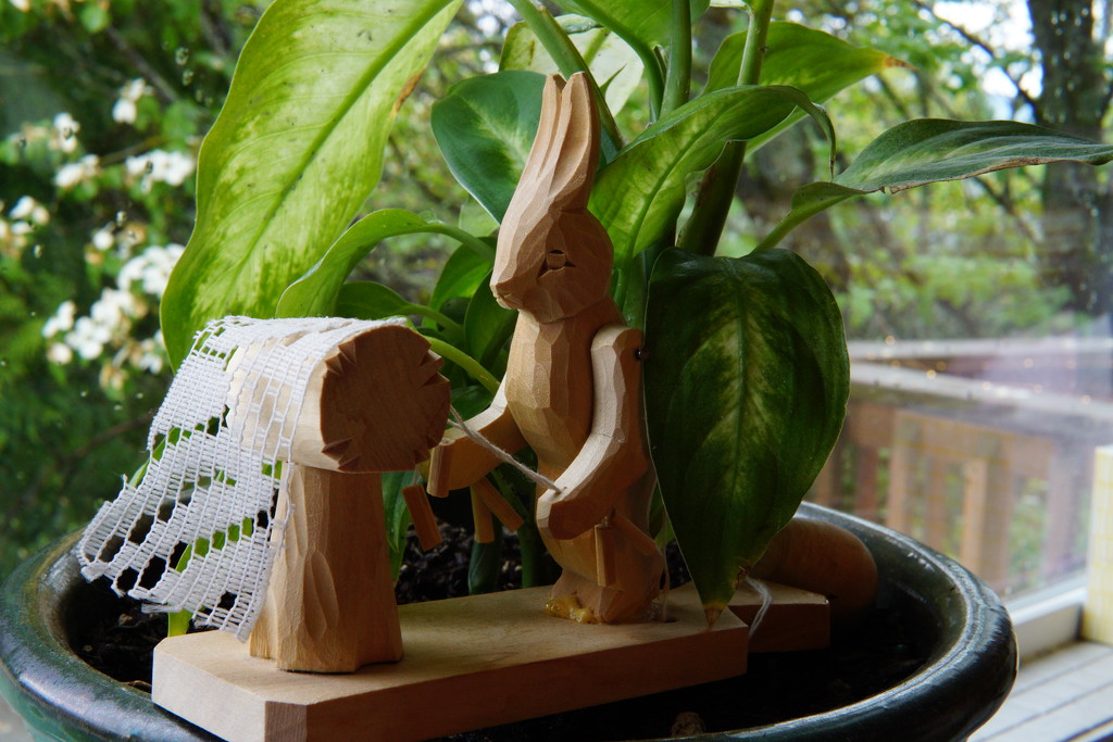 Wooden toy bunny by applegater