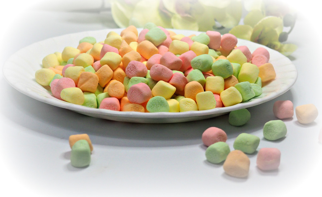 a plate of marshmallows by summerfield