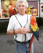 11th Oct 2018 - Just taking his parrots for a walk!!!! 