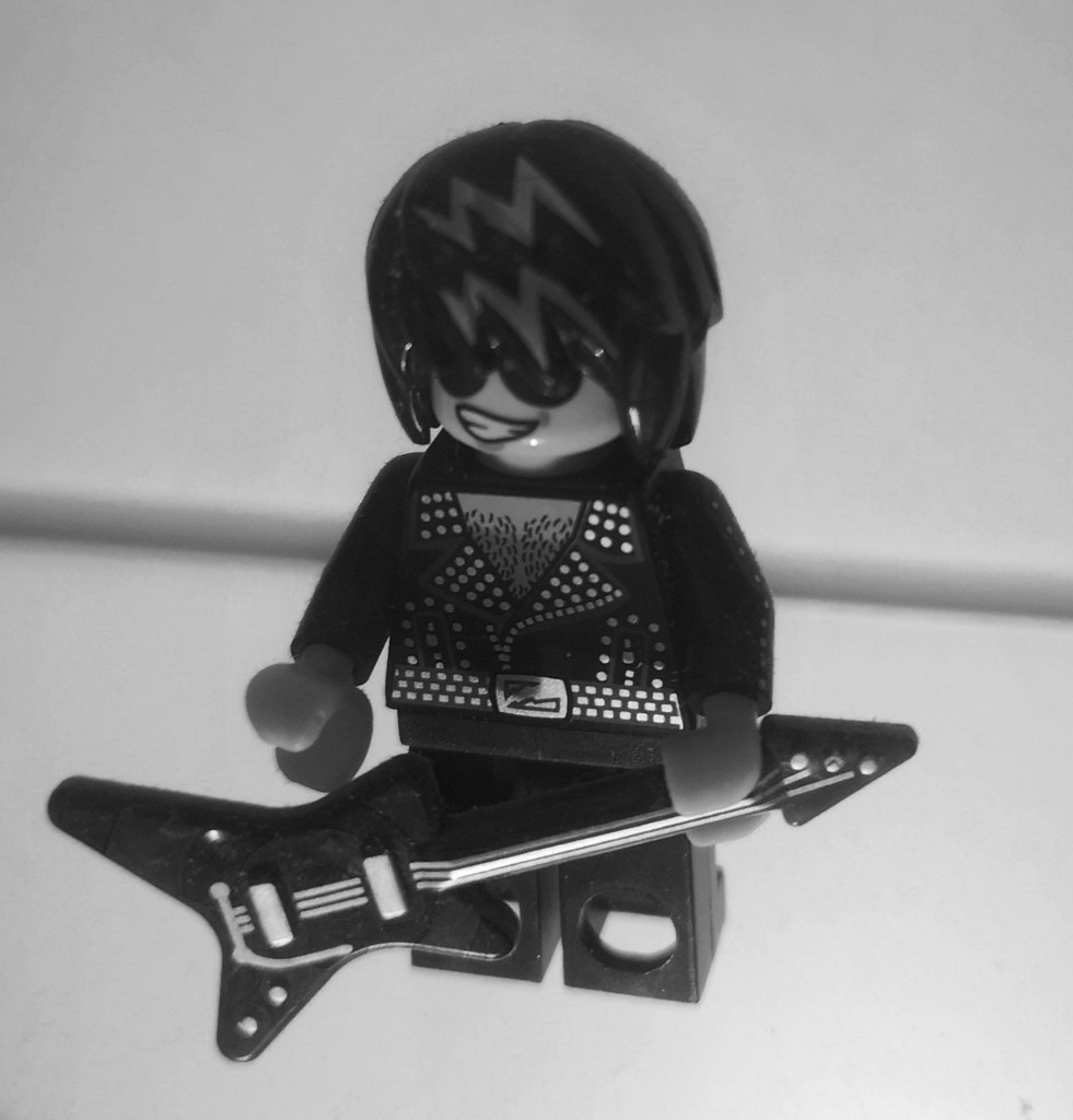 Lego Rock Star ~ b&w by plainjaneandnononsense