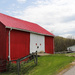 Red barn by mittens