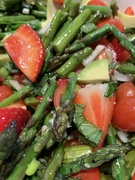 20th May 2020 - Asparagus and strawberries salad. 