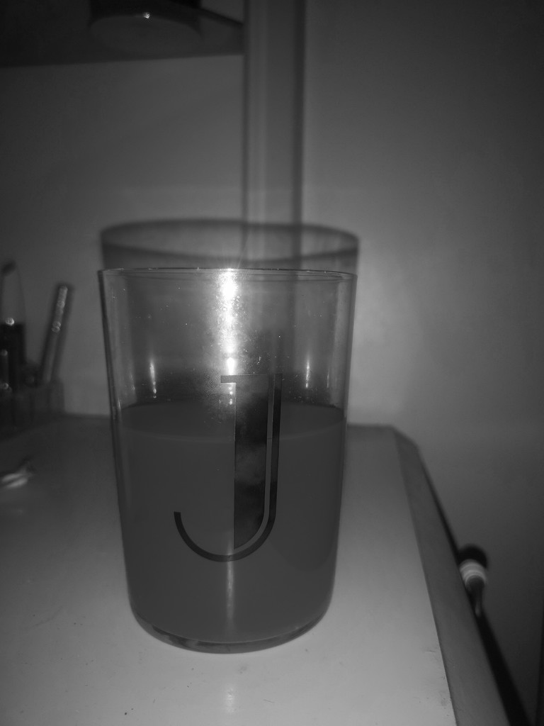 Juice in a glass ~ b&w by plainjaneandnononsense