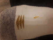 20th May 2020 - I fell asleep with pasta sauce on my sock