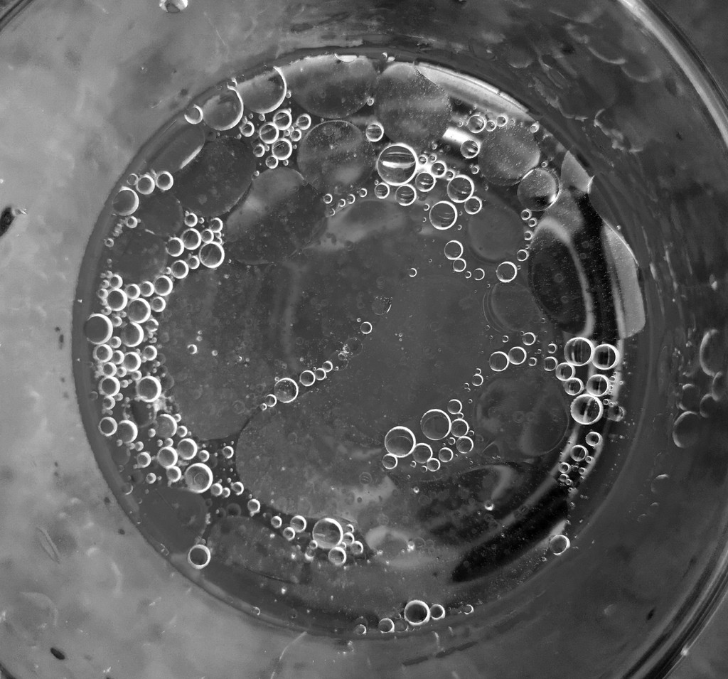 Bubbles in a glass ~ b&w by plainjaneandnononsense