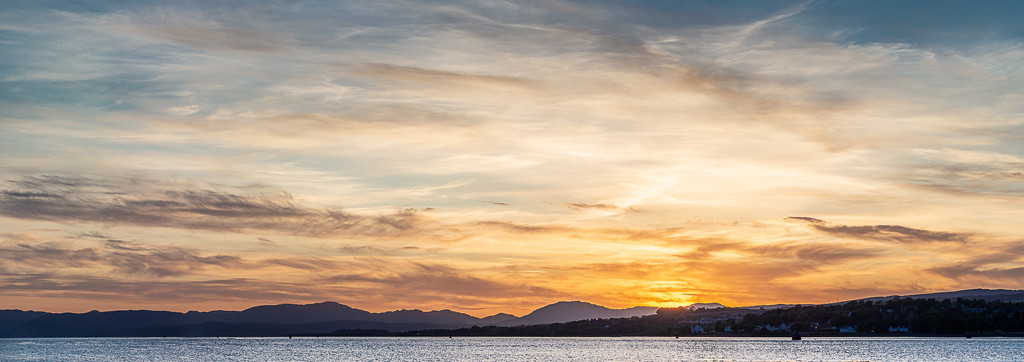 Clyde Sunset Panorama by iqscotland
