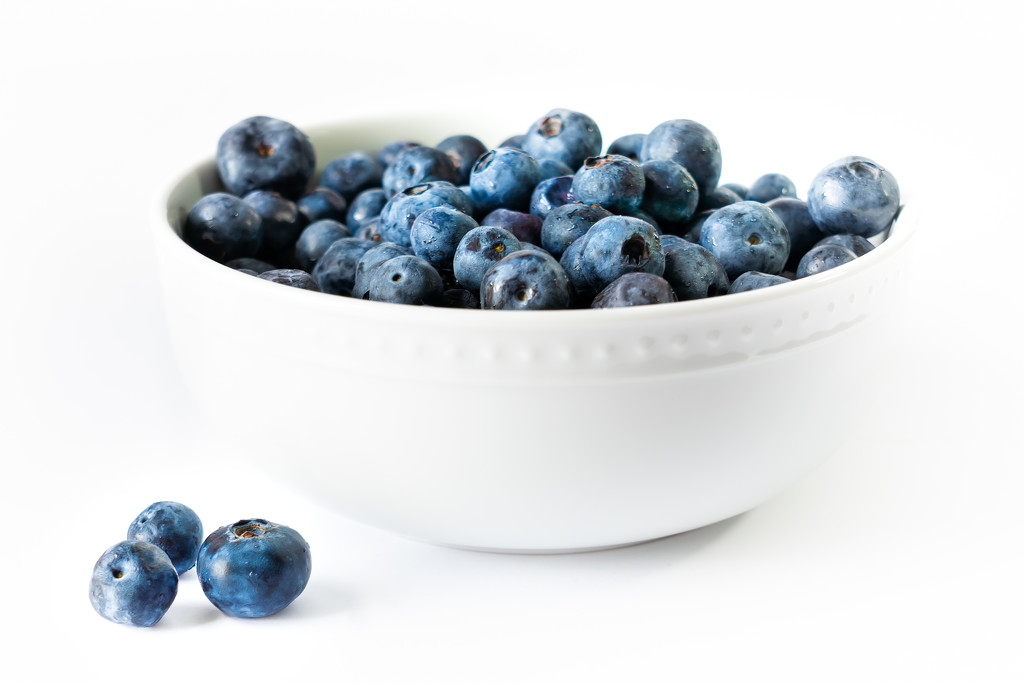 blueberries on white by jernst1779