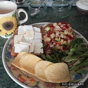 8th Jun 2020 - A Vegan sandwich  with beetroot salad and Pringles.