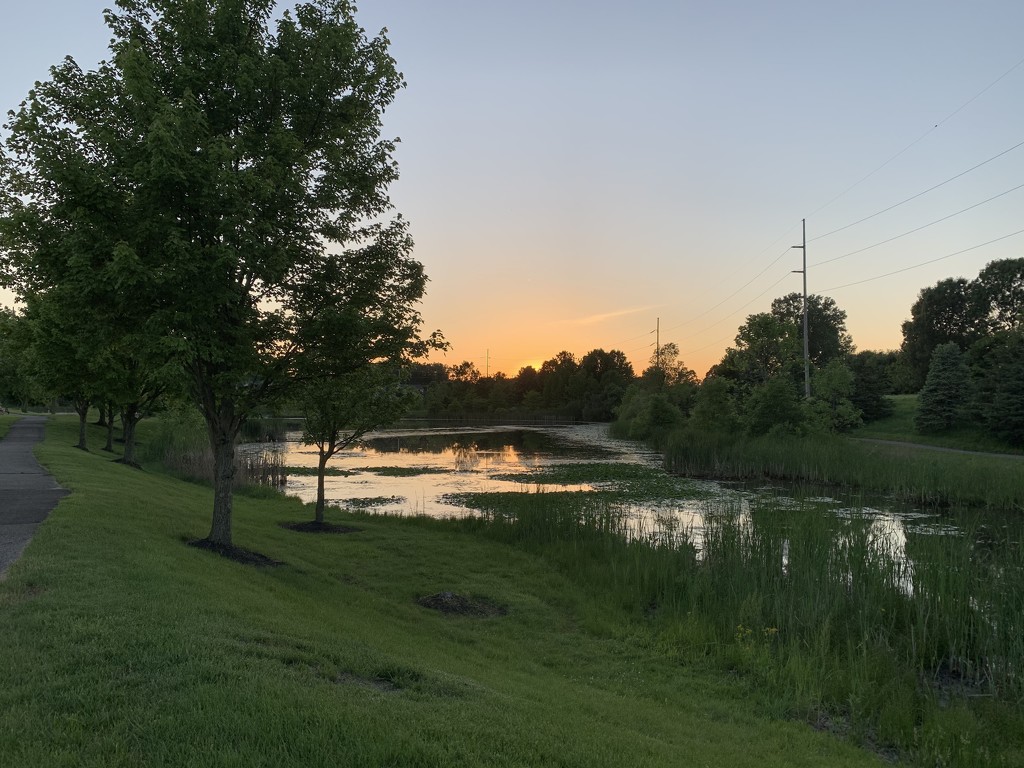 Sunset on the pond by kdrinkie