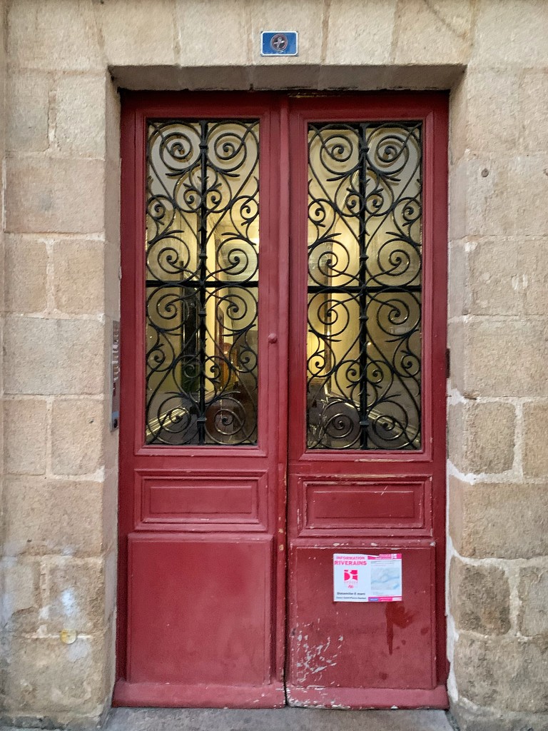 12 hearts on a red door.  by cocobella