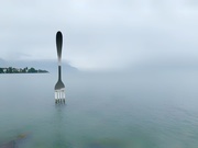 11th Jun 2020 - Long exposure lake with a fork. 
