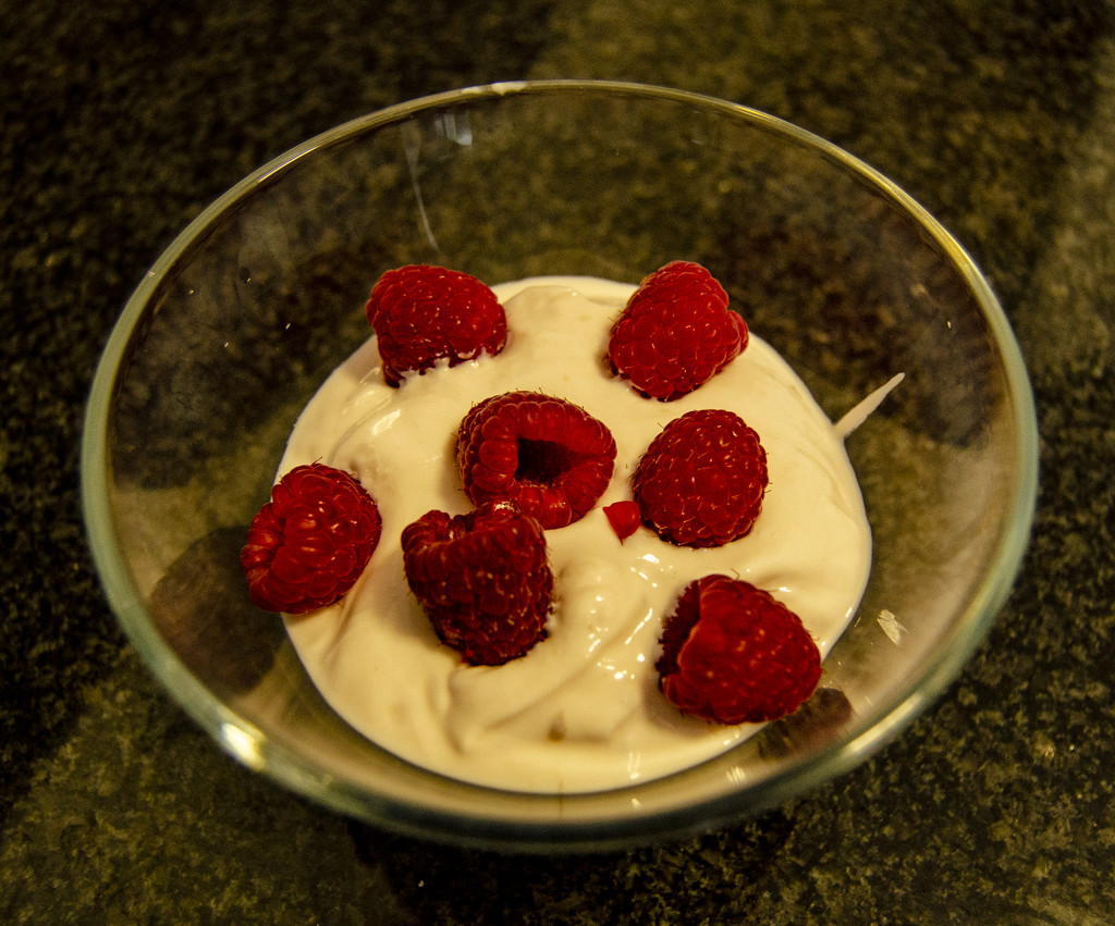 Raspberries &amp; Yoghurt by clivee