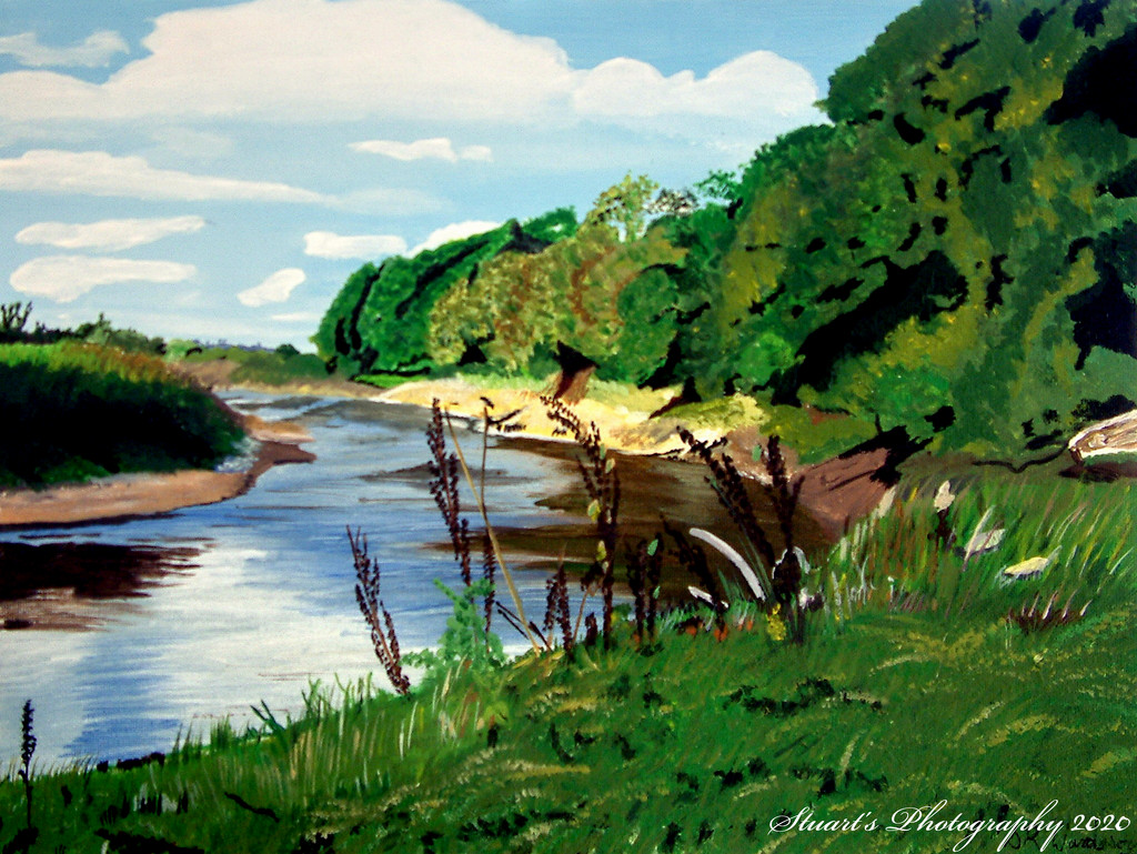 Bend in the river (painting) by stuart46