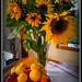 Sunflowers and fruit by julzmaioro