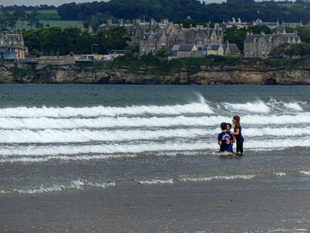 Playing in the surf at St Andrews by frequentframes