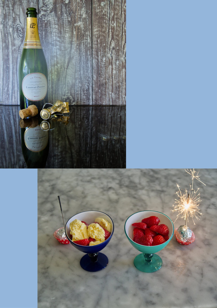 Champagne, Strawberries and Ice Cream by jon_lip
