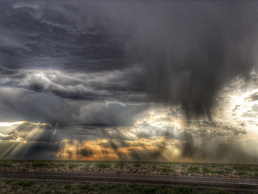 Sunset in Tucumcari, NM by jeffjones