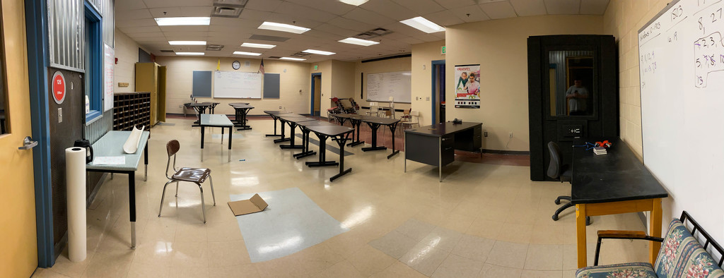 Empty classroom by jeffjones