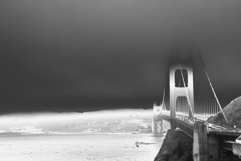 Golden Gate in fog by blueberry1222