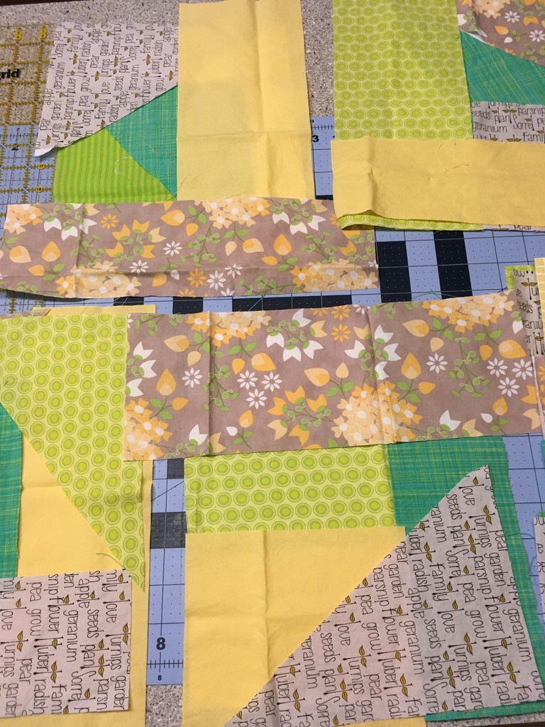 laying out some improv quilt blocks by wiesnerbeth
