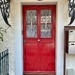 4 hearts on a red door at # 33.  by cocobella