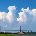 Summer clouds over Charleston Harbor at Waterfront Park by congaree