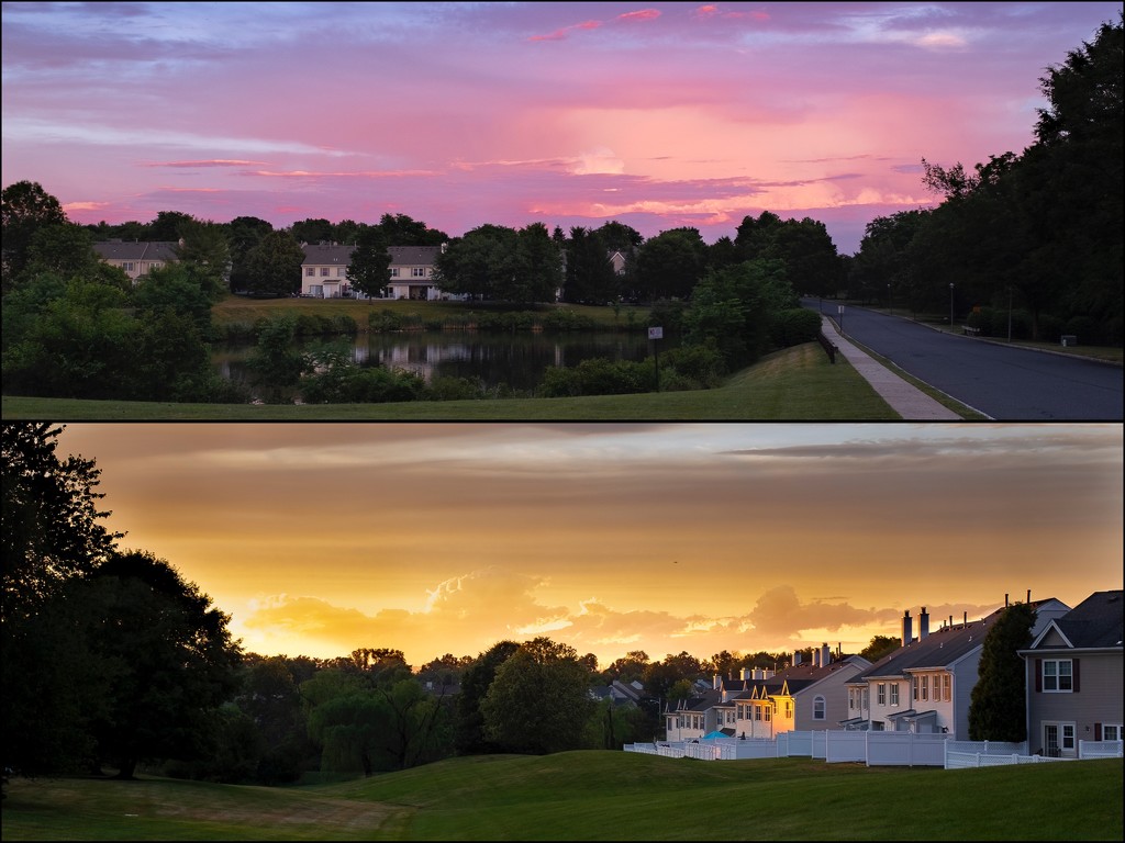 Same Sunset 10 Mins apart by ramr