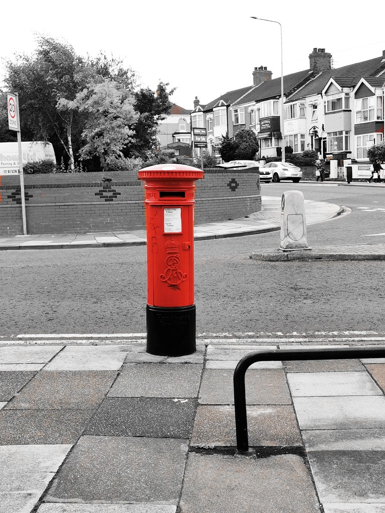 Post Box ~ Colour Splash  by plainjaneandnononsense