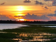 9th Jul 2020 - Sunset over the Ashley River and marshes at high tide