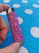 17th Jul 2020 - Pink lighter with hearts. 
