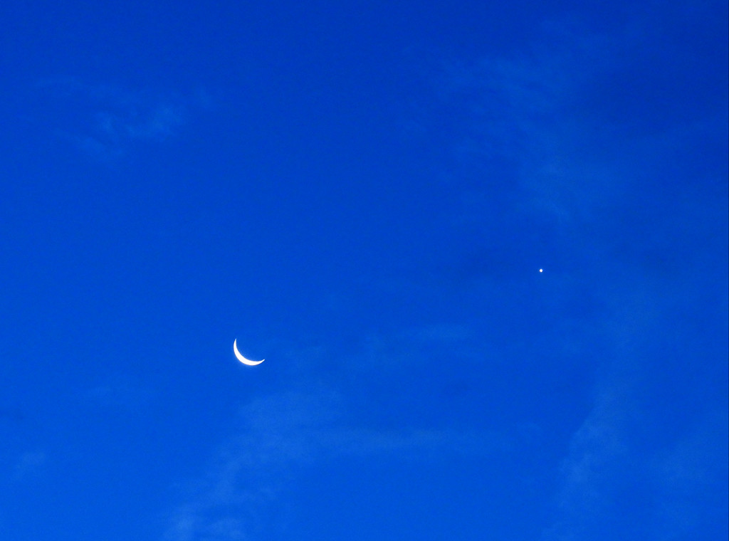 Moon and Venus by janeandcharlie