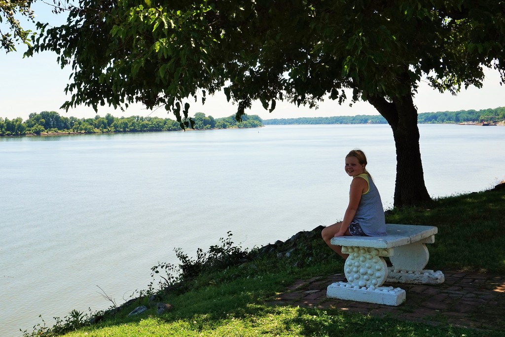 A shady spot to enjoy the Ohio River by tunia